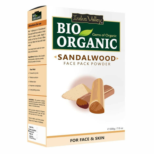 Buy Indus Valley Bio Organic Sandalwood Face Pack Powder from DrMediCart, Ship from India to USA