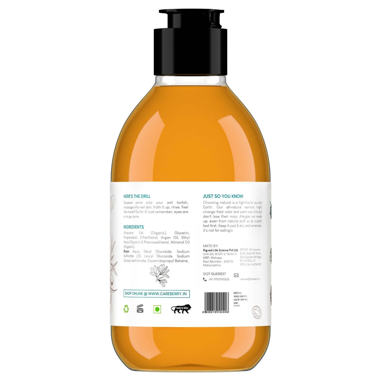 careberry argan almond oil shower gel buy in usa