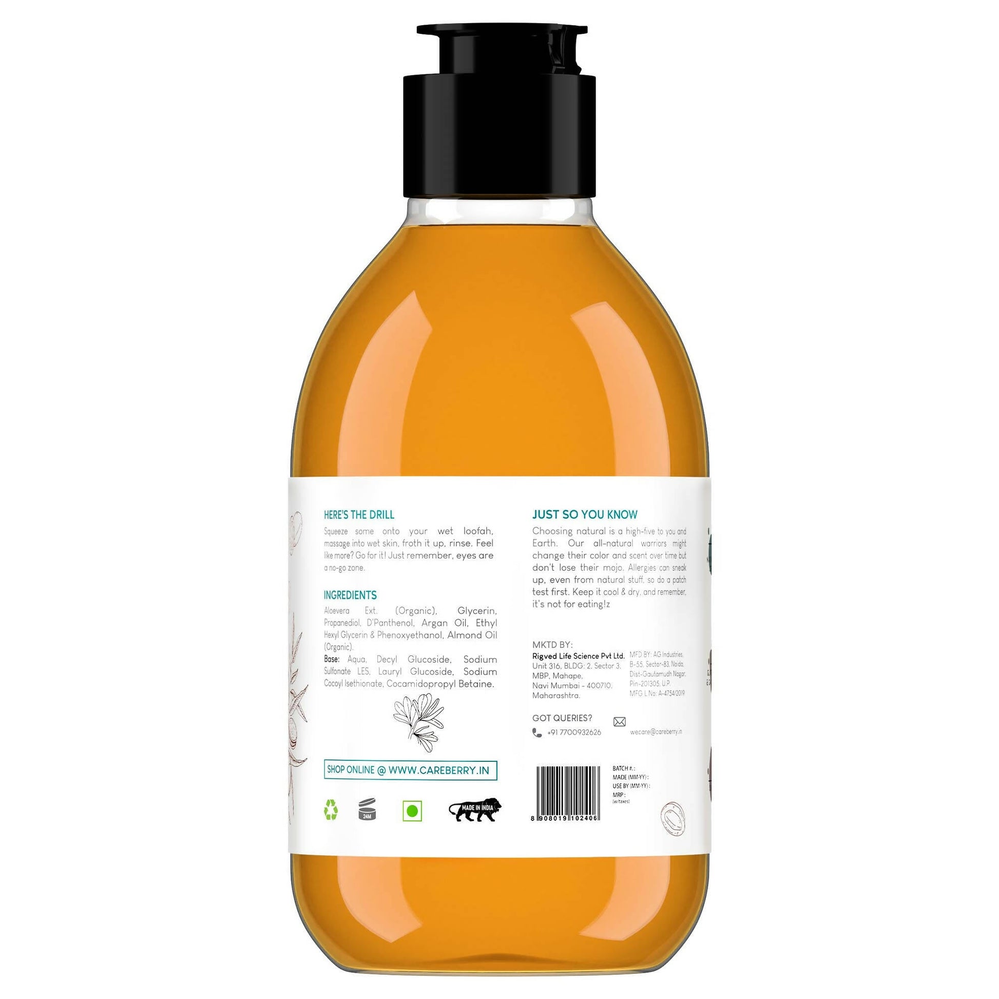 careberry argan almond oil shower gel buy in usa