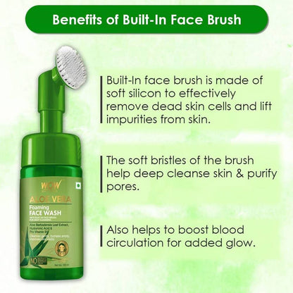 Wow Skin Science Aloe Vera Foaming Face Wash - Drmedicart