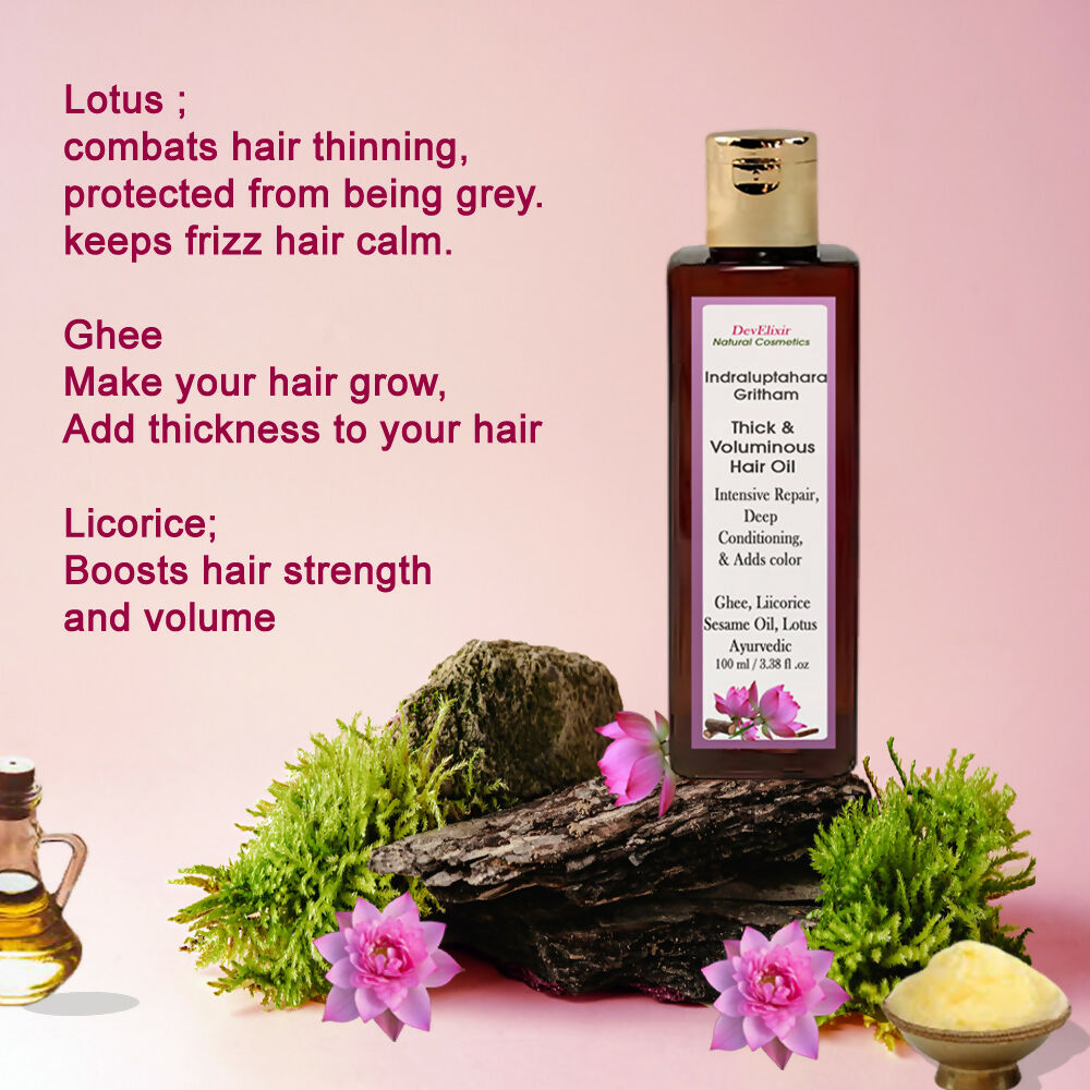 DevElixir Ayurvedic Hair Oil For Thick, Voluminous Hair