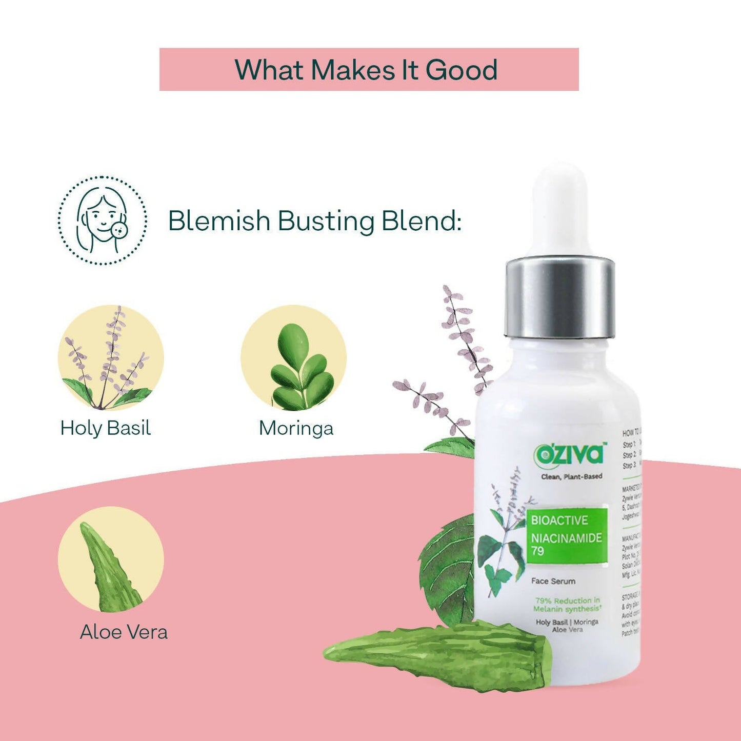 OZiva Bioactive Niacinamide 79 Face Serum