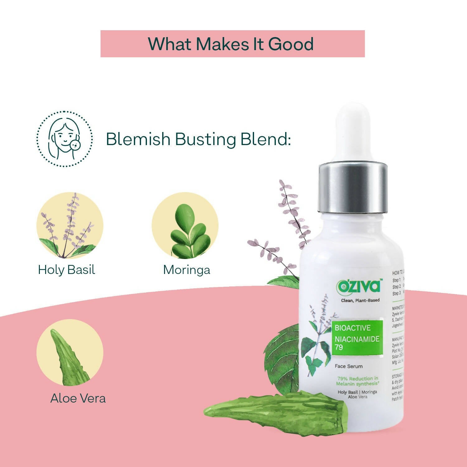 OZiva Bioactive Niacinamide 79 Face Serum