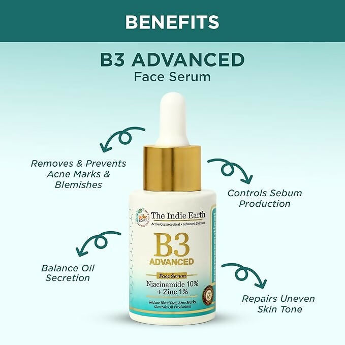 The Indie Earth B3 Advanced Niacinamide 10% & Zinc 1 % Face Serum