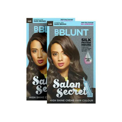 Buy BBlunt Salon Secret High Shine Cr??me Hair Colour Chocolate Dark Brown from DrMediCart, Ship from India to USA