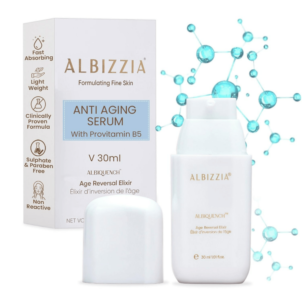 Albizzia Age Reversal Elixir Anti Aging Pro Vitamin B5 Niacinamide Serum