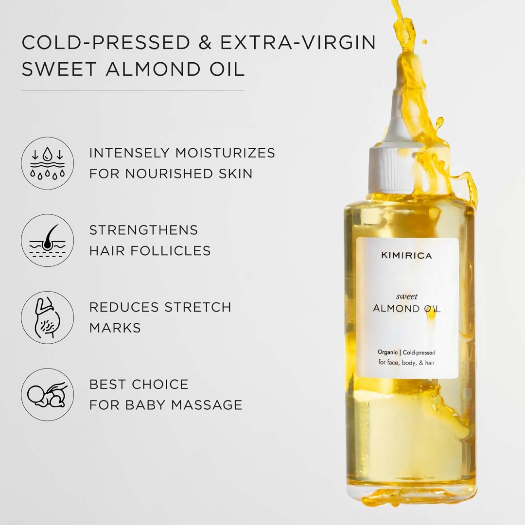 Kimirica Sweet Almond Oil For Hair & Glowing Skin