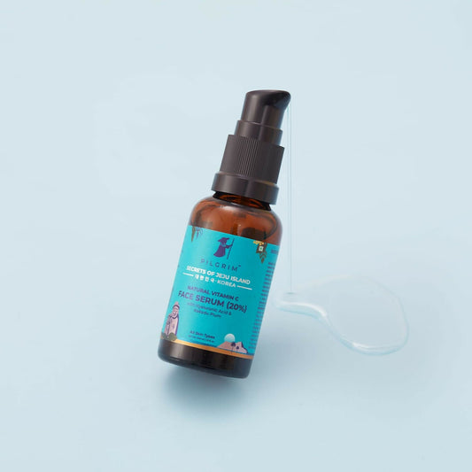 Buy Pilgrim Korean 20% Vitamin C Face Serum with Hyaluronic Acid & Kakadu Plum For Glowing Skin from DrMediCart, Ship from India to USA