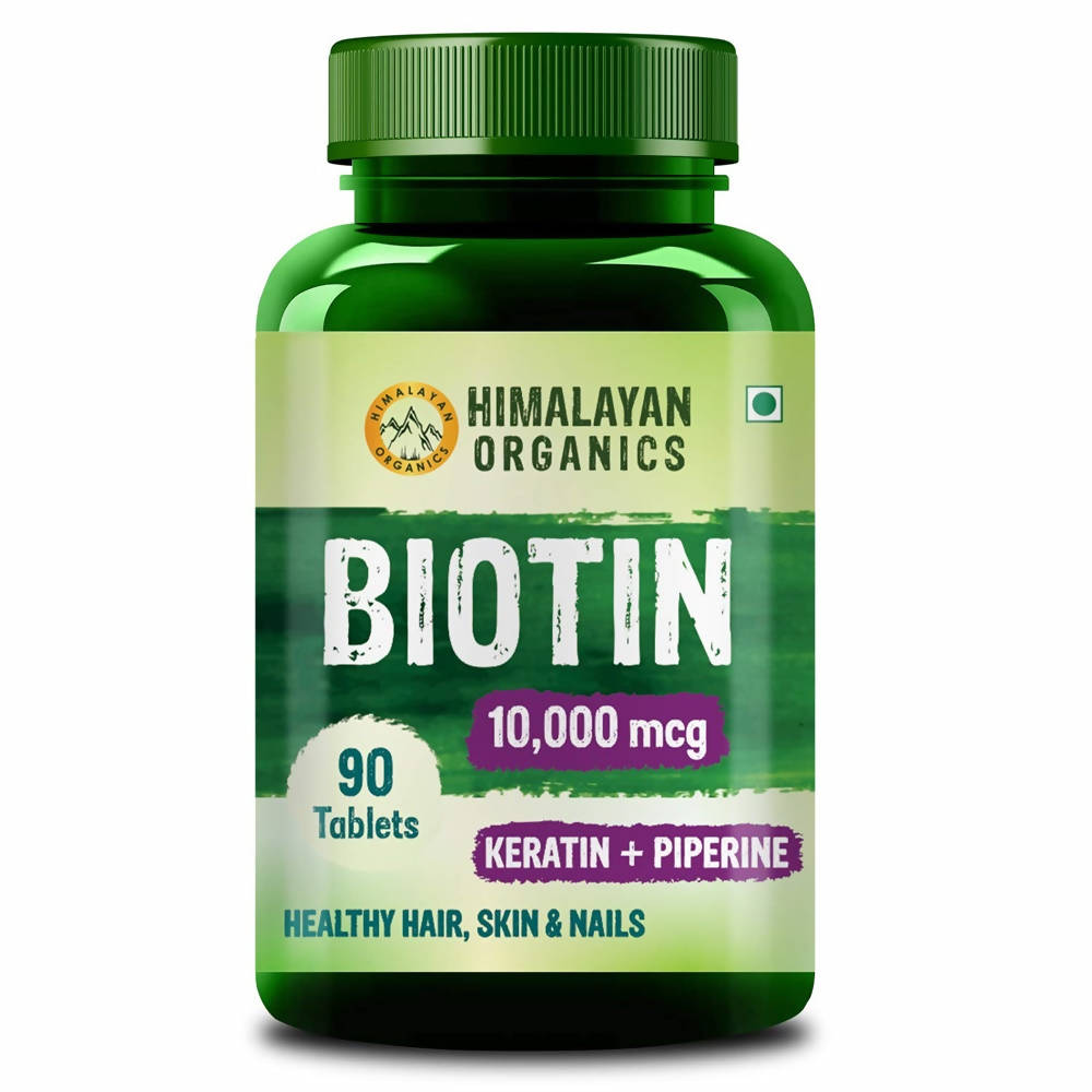 Buy Himalayan Organics Biotin 10000 Mcg with Keratin + Piperine Tablets from DrMediCart, Ship from India to USA