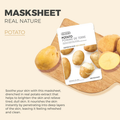 The Face Shop Real Nature Potato Face Mask - Korean Skincare