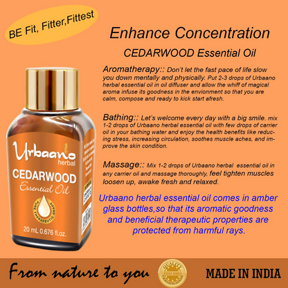 Urbaano Herbal Cedarwood Essential Oil