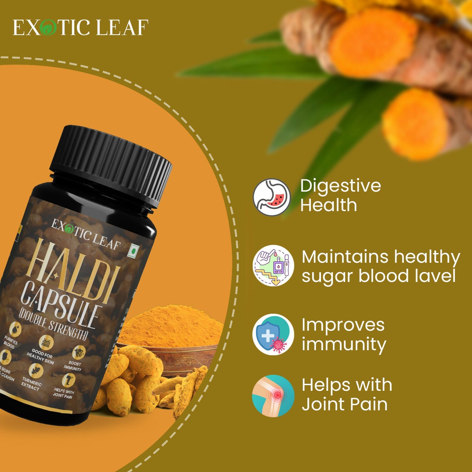 Exotic Leaf Haldi Tablets