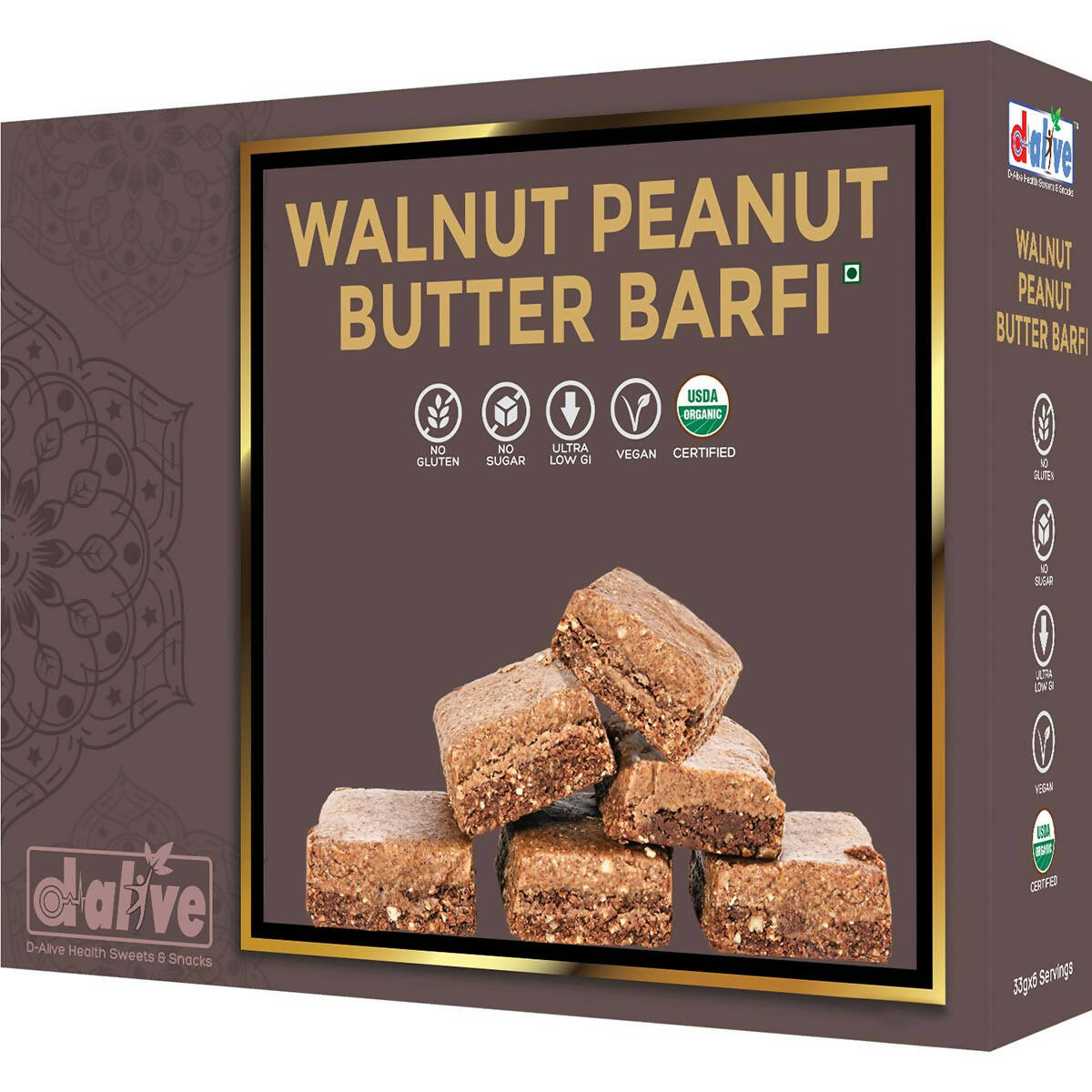 Buy D-Alive Walnut Peanut Butter Barfi from DrMediCart, Ship from India to USA