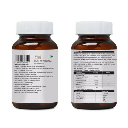 Zeroharm Nano Himalayan Sj With Ashwagandha, Safed Musli - Drmedicart