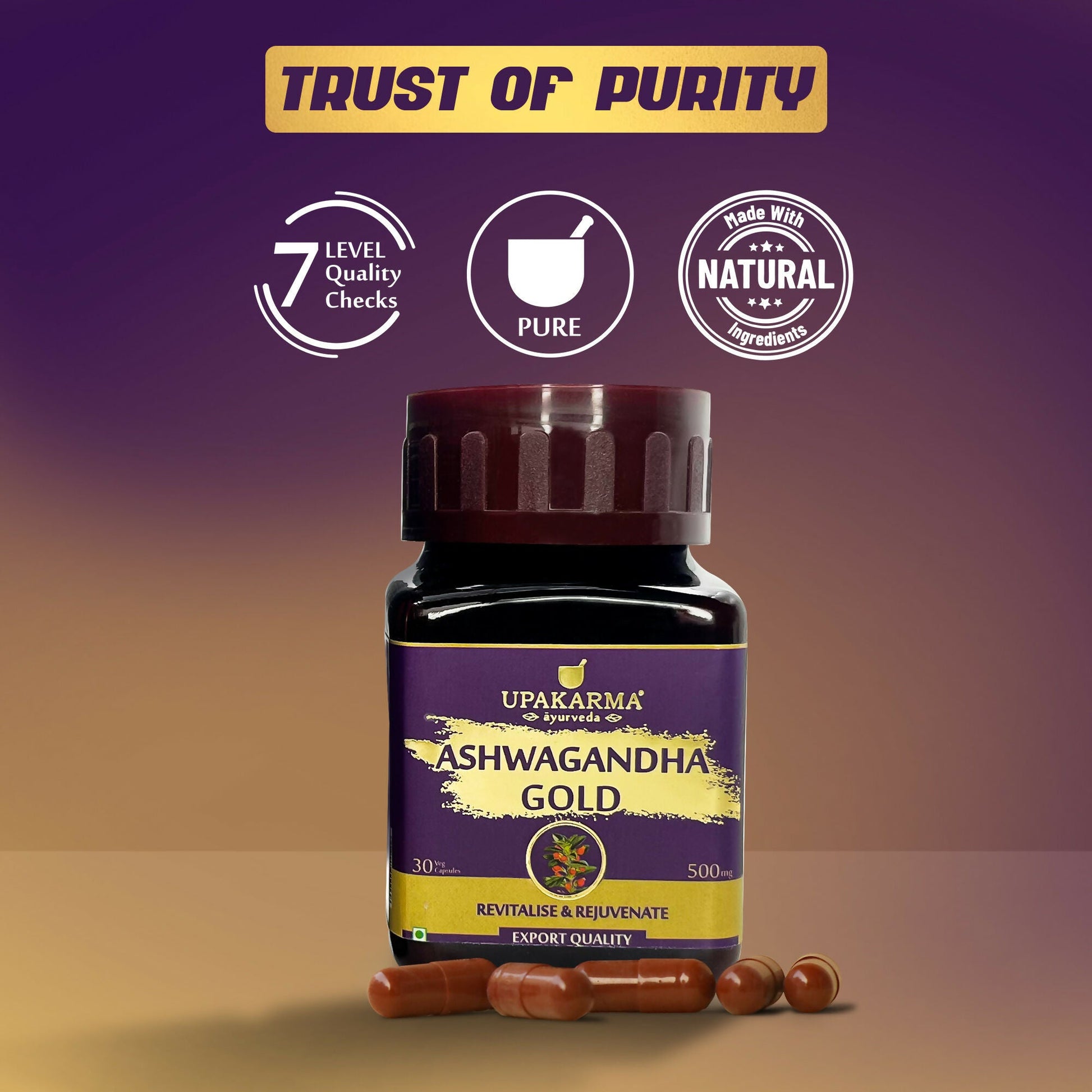 Upakarma Ayurveda Ashwagandha Gold Capsules