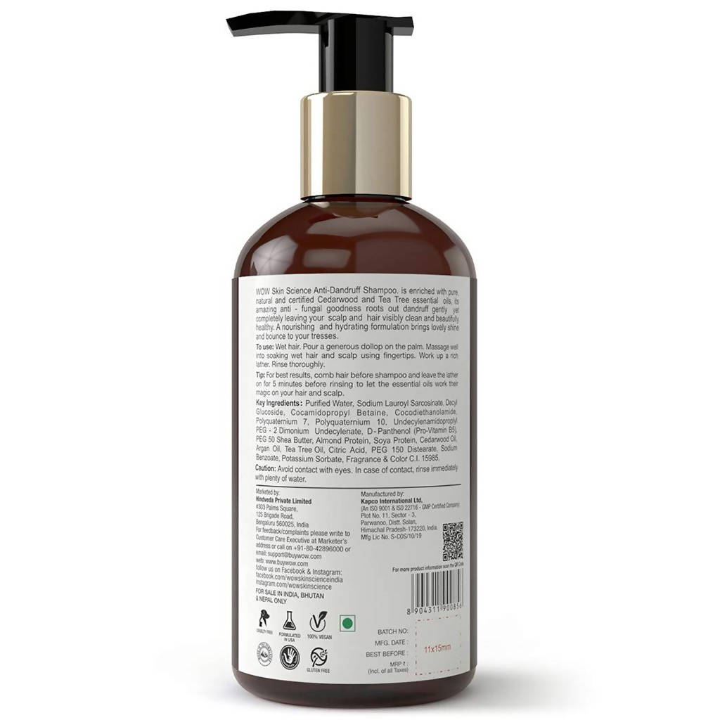 Wow Skin Science Anti-Dandruff Shampoo - Drmedicart