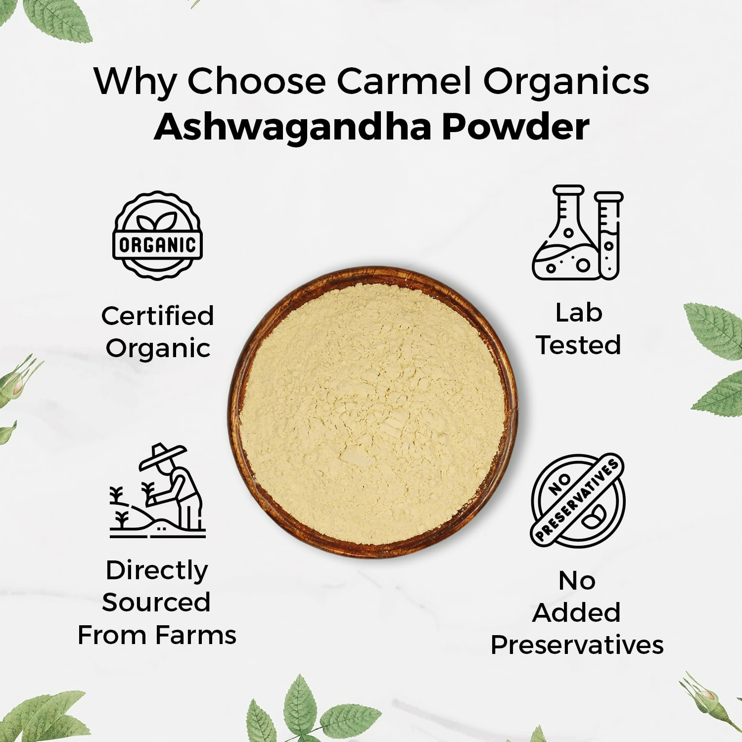 Carmel Organics Ashwagandha Root Powder