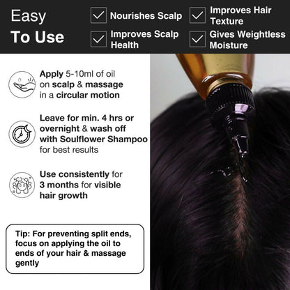 Soulflower Rosemary Mint Hair Growth Oil For Hair Fall & Dandruff Control, Light Hair Oil