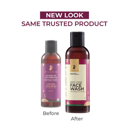 Buy Pilgrim French Red Vine Face Wash with Vitamin C & Aloe For Anti Ageing & Dark Spots from DrMediCart, Ship from India to USA
