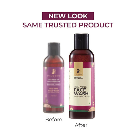 Buy Pilgrim French Red Vine Face Wash with Vitamin C & Aloe For Anti Ageing & Dark Spots from DrMediCart, Ship from India to USA