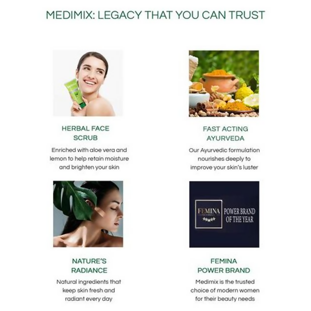 Medimix Ayurvedic Everyday Face Scrub with Aloe Vera & Lemon - DrMediCart