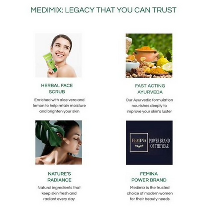Medimix Ayurvedic Everyday Face Scrub with Aloe Vera & Lemon - DrMediCart
