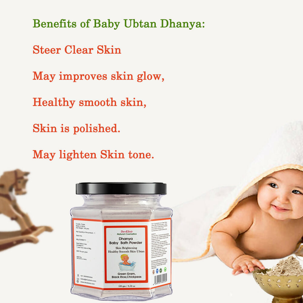 DevElixir Baby Bath Powder Skin Brighten & Polishing Dhanya Ubtan
