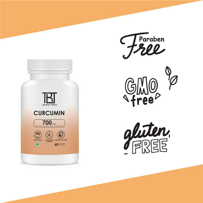 The Body Temple Curcumin 700mg For Brain Health and Immunity Capsules