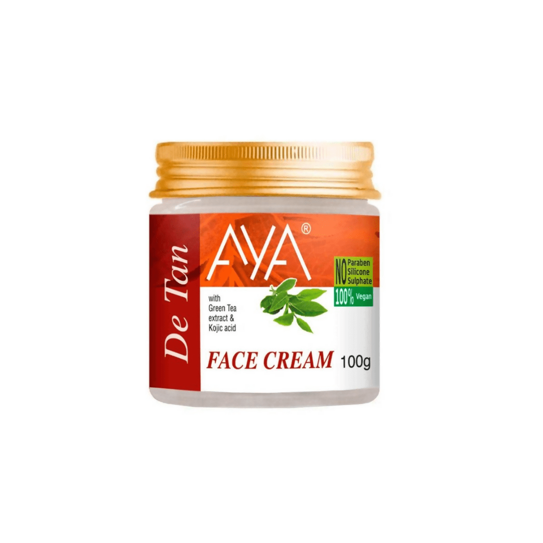 AYA De-Tan Face Cream With Green Tea Extract & Kojic Acid