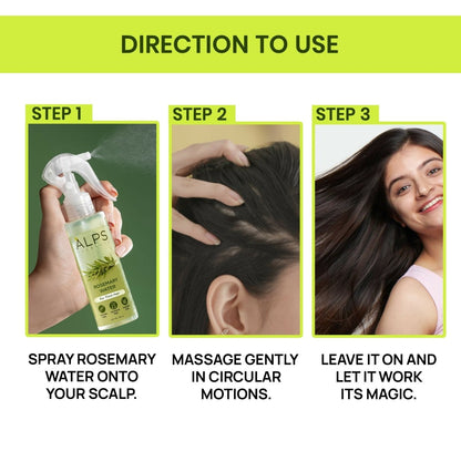 Alps Goodness Rosemary Hair Renewal Duo with Rosemary Water Spray and Rosemary & Curry Leaf Powder - Hair Growth Expert