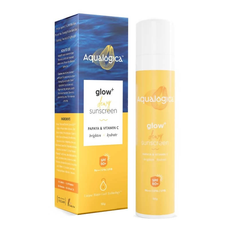 Buy Aqualogica Glow+ Dewy Sunscreen With Papaya & Vitamic C, SPF50+ from DrMediCart, Ship from India to USA