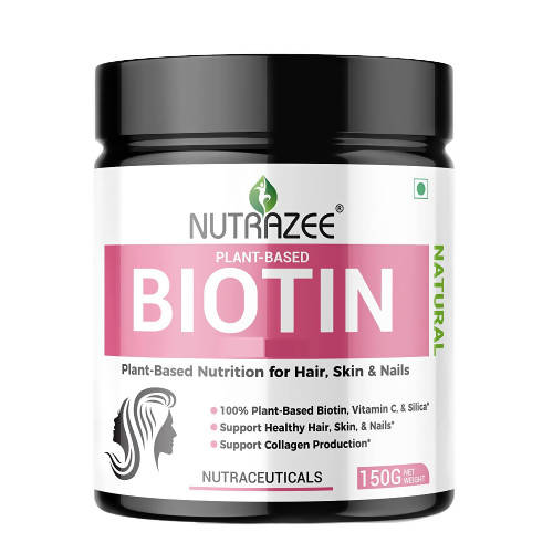Nutrazee Plant Based Biotin Supplement 10000+ MCG