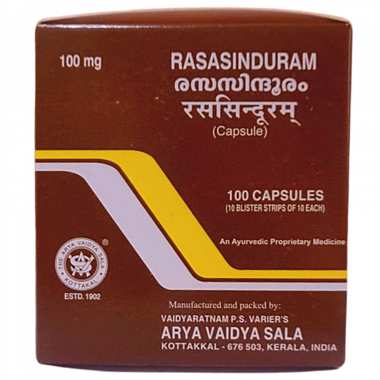 Buy Kottakkal Arya Vaidyasala - Rasasindooram Capsules from DrMediCart, Ship from India to USA