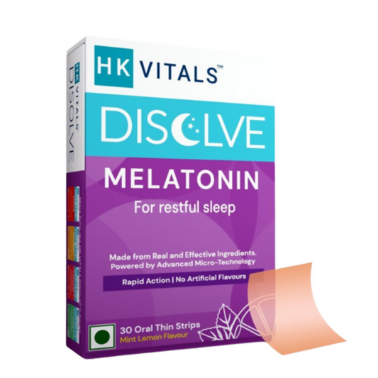 HK Vitals Disolve Melatonin Strips - Mint Lemon Flavour