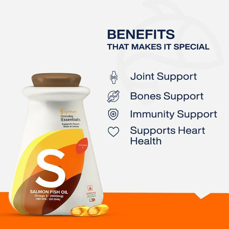 MyFitFuel Salmon Fish Oil Omega 3 1000mg Capsules