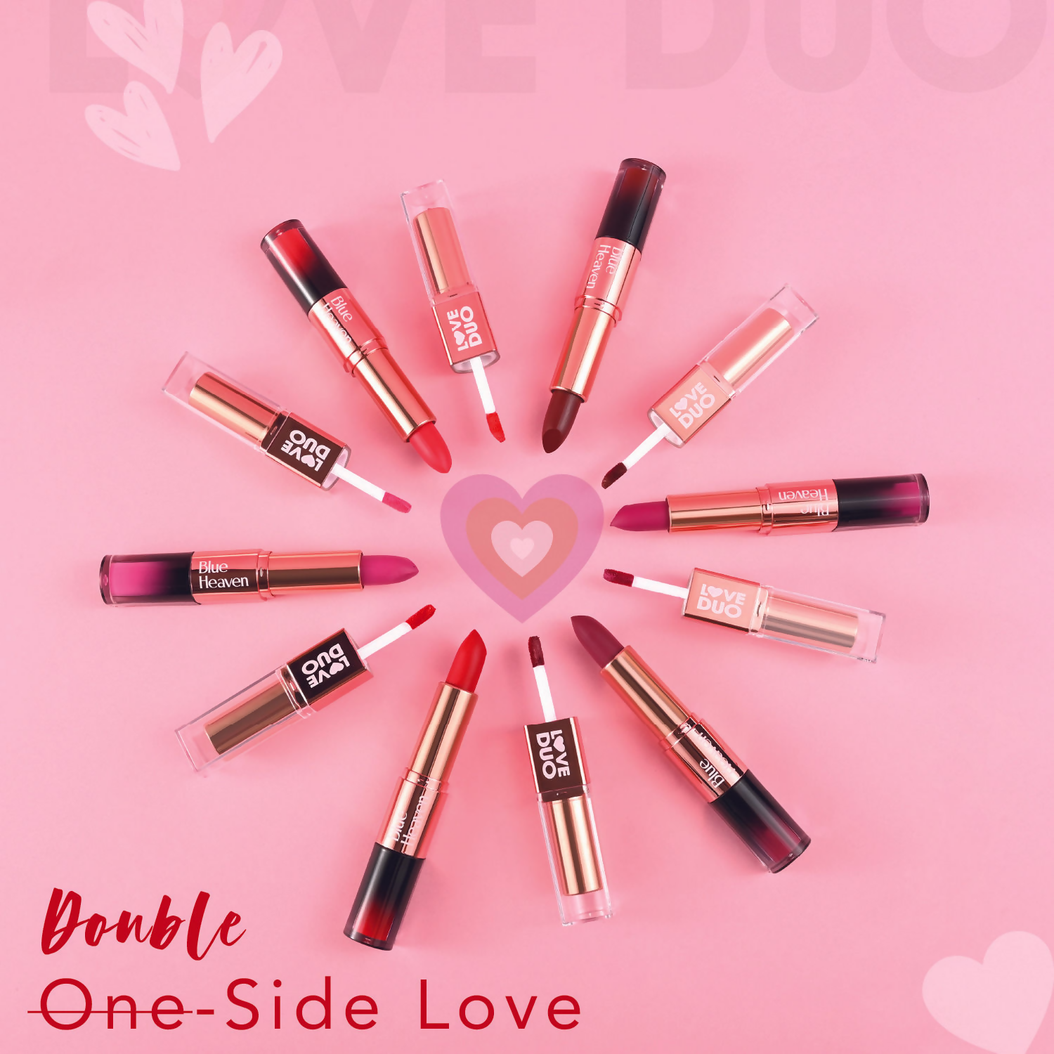 Blue Heaven Love Duo 2 In 1 Dual Sided Lipstick - 14