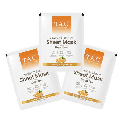 TAC - The Ayurveda Co. Vitamin C Serum Sheet Mask | Natural Skin Brightness - DrMediCart