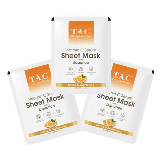 TAC - The Ayurveda Co. Vitamin C Serum Sheet Mask | Natural Skin Brightness - DrMediCart