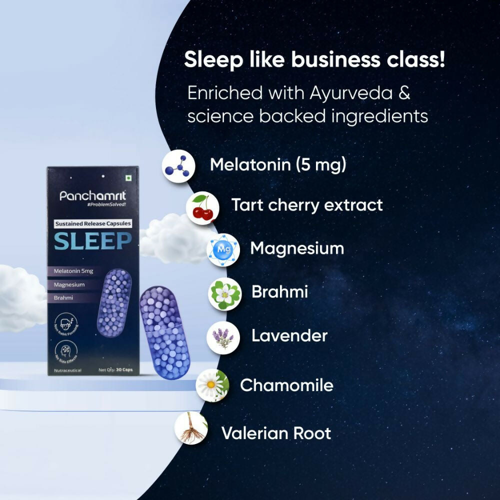 Panchamrit Sustained Release Capsules For Sleep with 5mg Melatonin