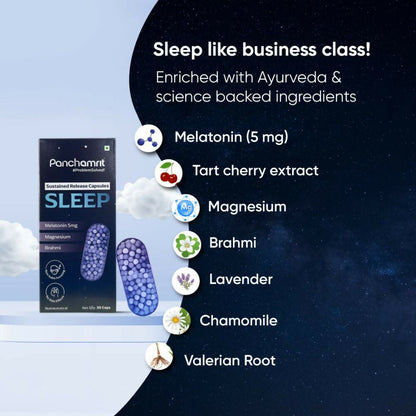 Panchamrit Sustained Release Capsules For Sleep with 5mg Melatonin