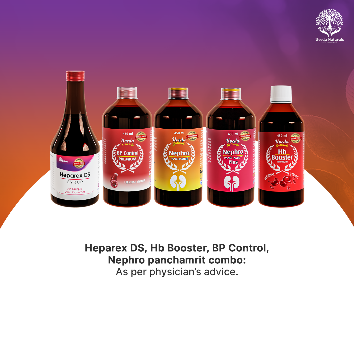 Uveda Naturals 5-in-1 Sugar Free Combo