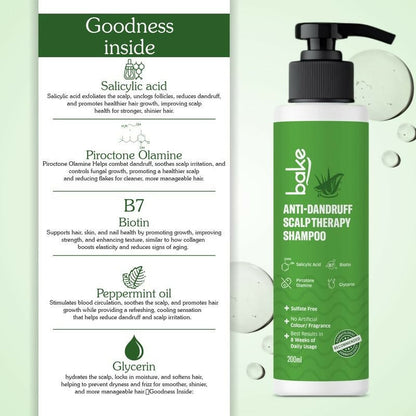 Bake 2% Salicylic Acid Anti Dandruff Scalp Therapy Shampoo