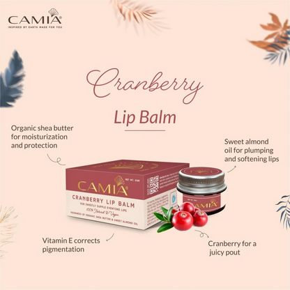 Camia Natural Cranberry Lip Balm
