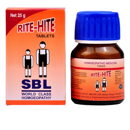 Buy SBL Homeopathy Rite-Hite Tablets from DrMediCart, Ship from India to USA