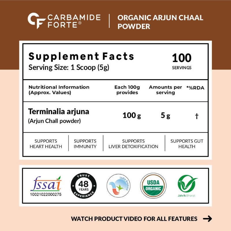 Carbamide Forte Organic Arjun Chaal Powder