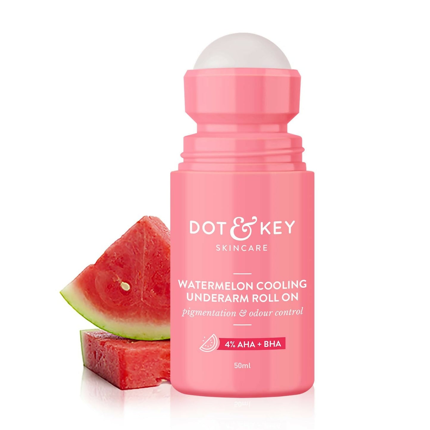 Dot & Key Watermelon Underarm Roll On Deodorant With 4% AHA + BHA