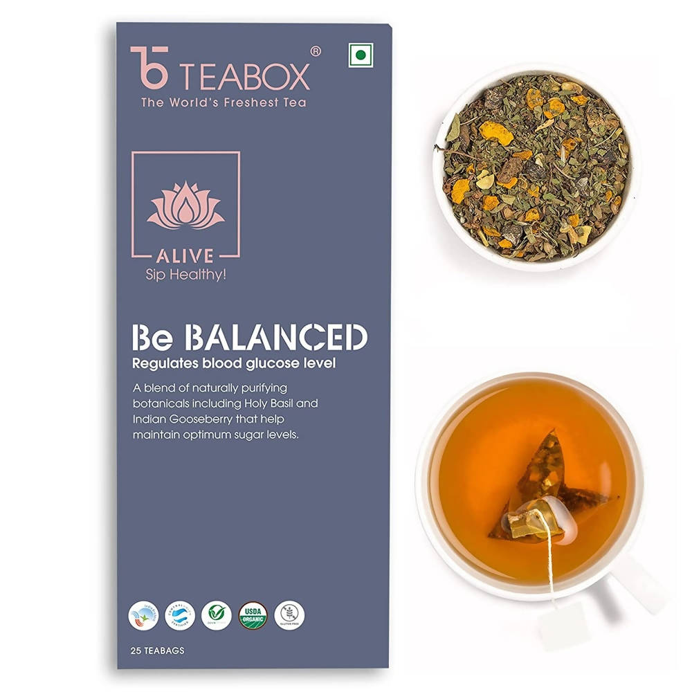 Teabox Be Balanced Herbal Tea Bags - Drmedicart