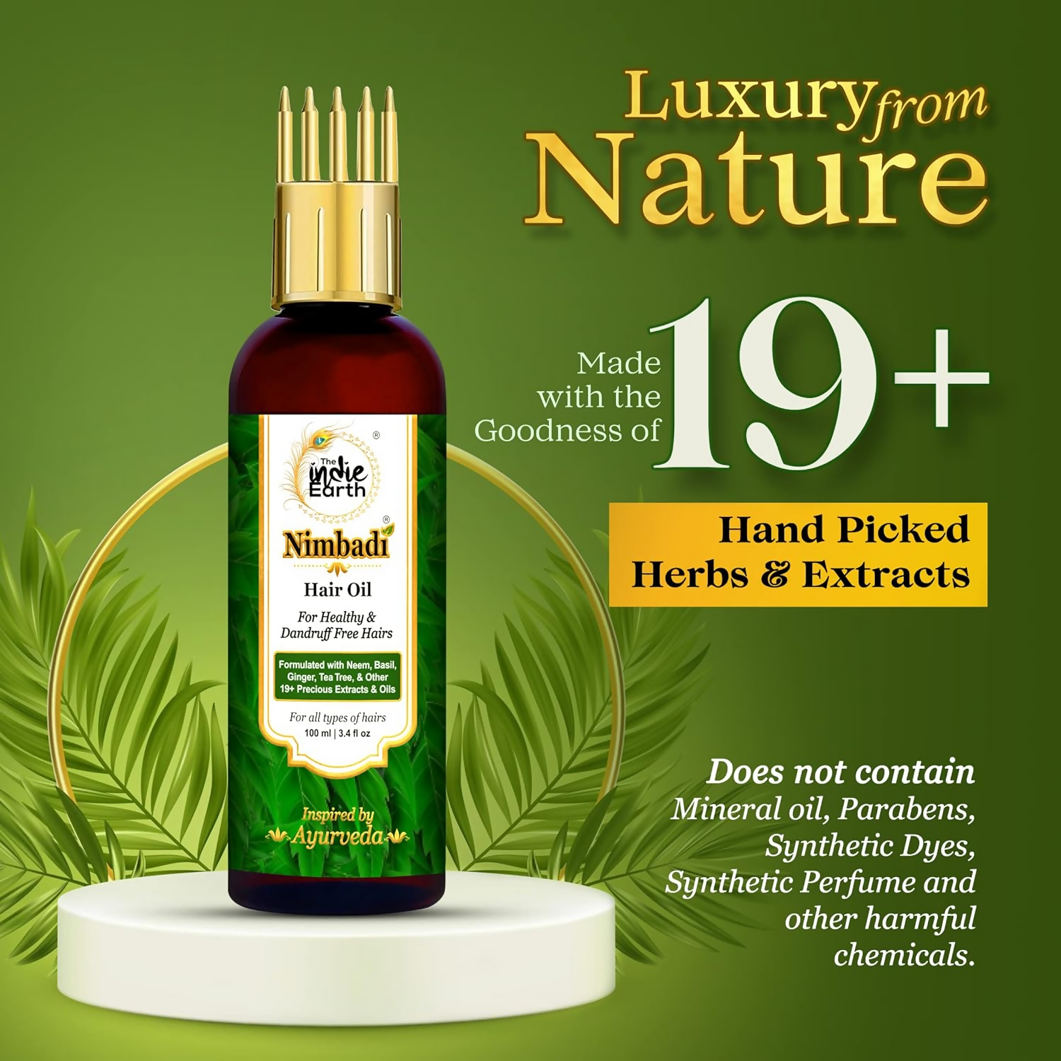 The Indie Earth Nimbadi Hair Oil For Healthy & Dandruff Free Hairs - DrMediCart