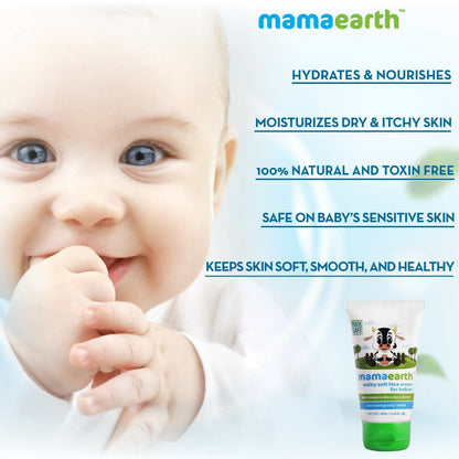 Mamaearth Moisturizing Baby Bathing Soap Bar & Milky Soft Natural Baby Face Cream & Gentle Cleansing Baby Shampoo