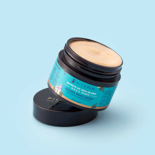Buy Pilgrim Korean Retinol Anti Aging Night Cream with Hyaluronic Acid & Vitamin C For Young, Wrinkle-free & Radiant Skin from DrMediCart, Ship from India to USA